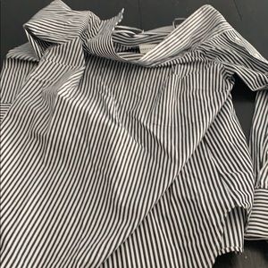 Robert rodriguez striped long off shoulder top